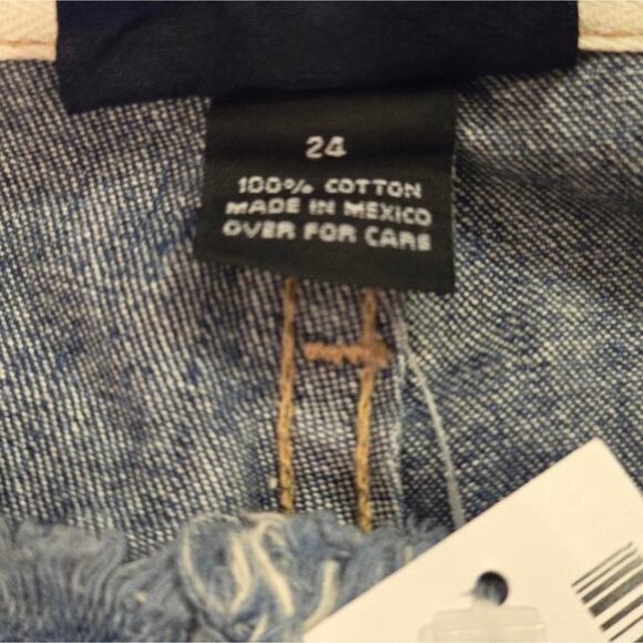 Venezia Raw Hem Cropped Wide Leg Jeans Plus Size 24 New! - Picture 7 of 8